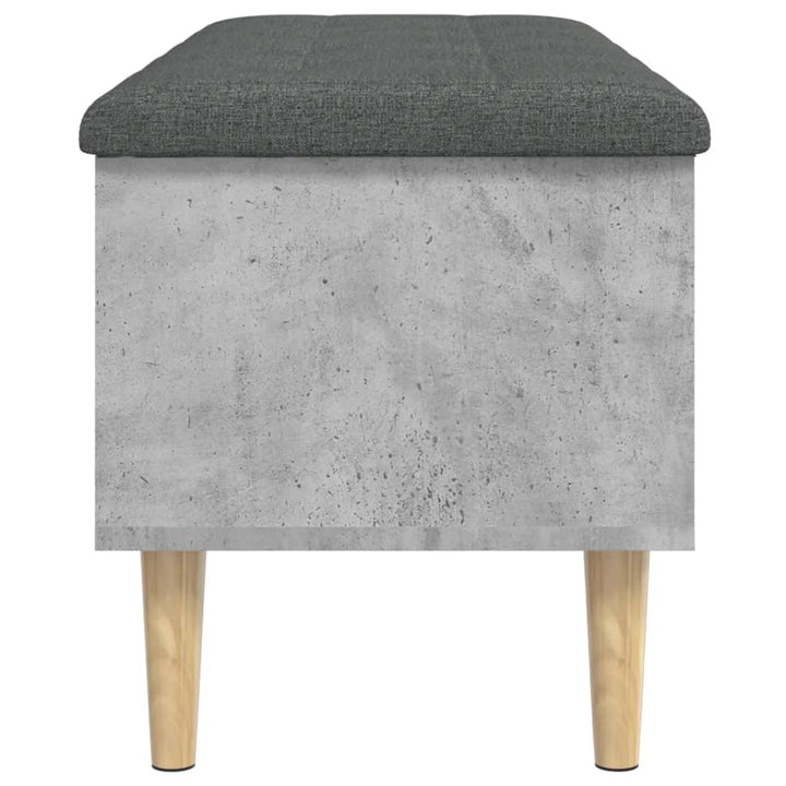 opbevaringsbænk 102x42x46 cm konstrueret træ betongrå