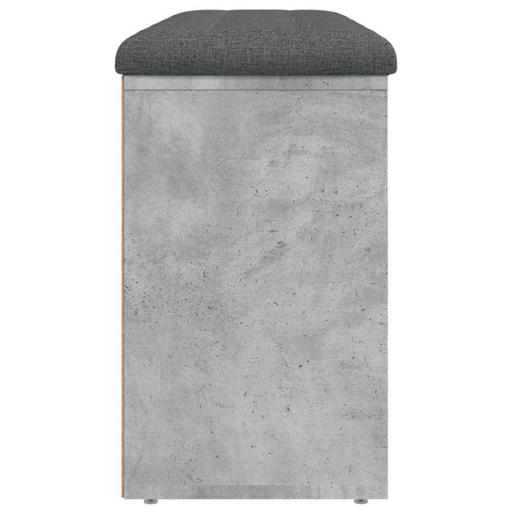 skobænk 102x32x50 cm konstrueret træ betongrå