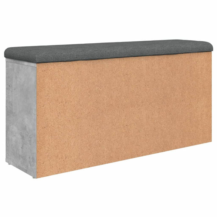 skobænk 102x32x50 cm konstrueret træ betongrå