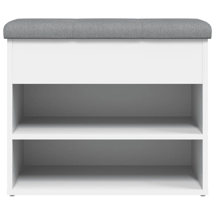 skobænk hvid 62x32x50 cm konstrueret træ