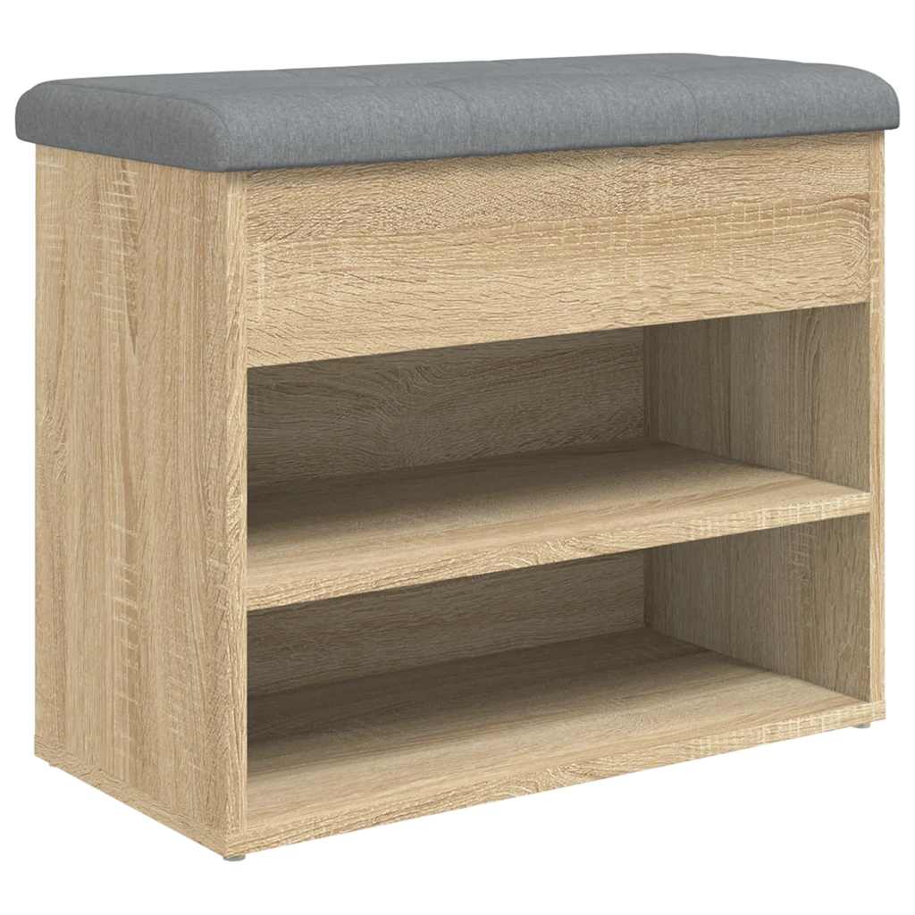 skobænk 62x32x50 cm konstrueret træ sonoma-eg
