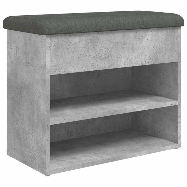 skobænk 62x32x50 cm konstrueret træ betongrå