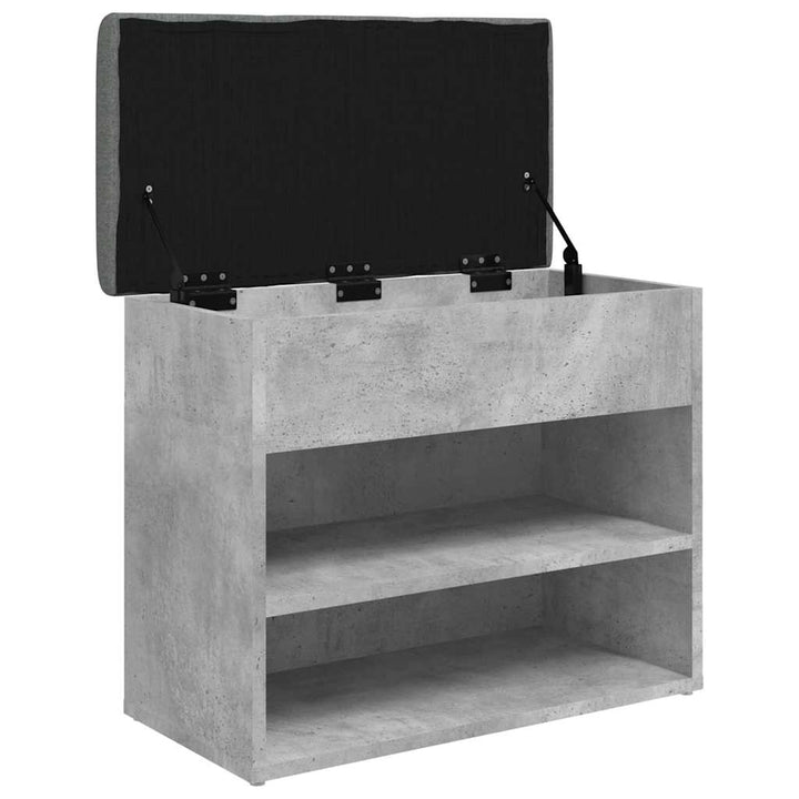 skobænk 62x32x50 cm konstrueret træ betongrå