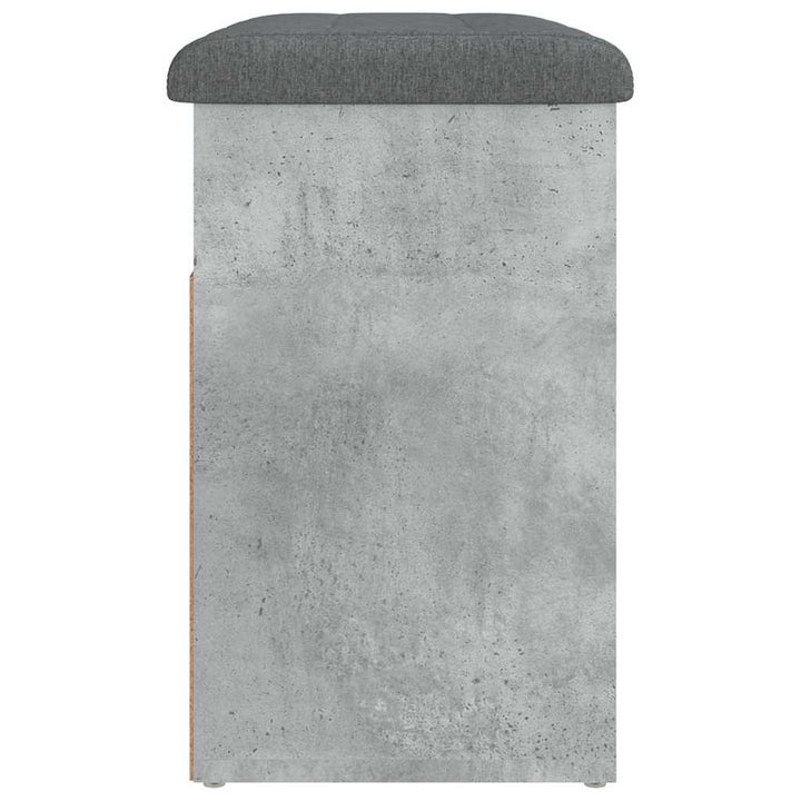 skobænk 62x32x50 cm konstrueret træ betongrå
