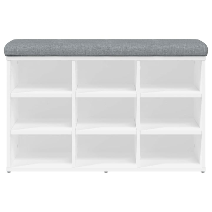 skobænk hvid 82x32x50 cm konstrueret træ