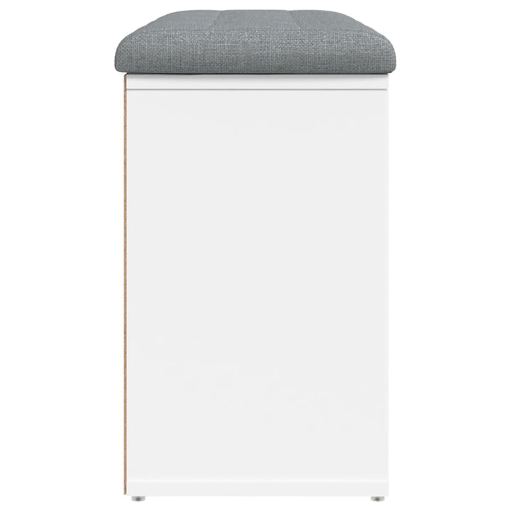 skobænk hvid 82x32x50 cm konstrueret træ