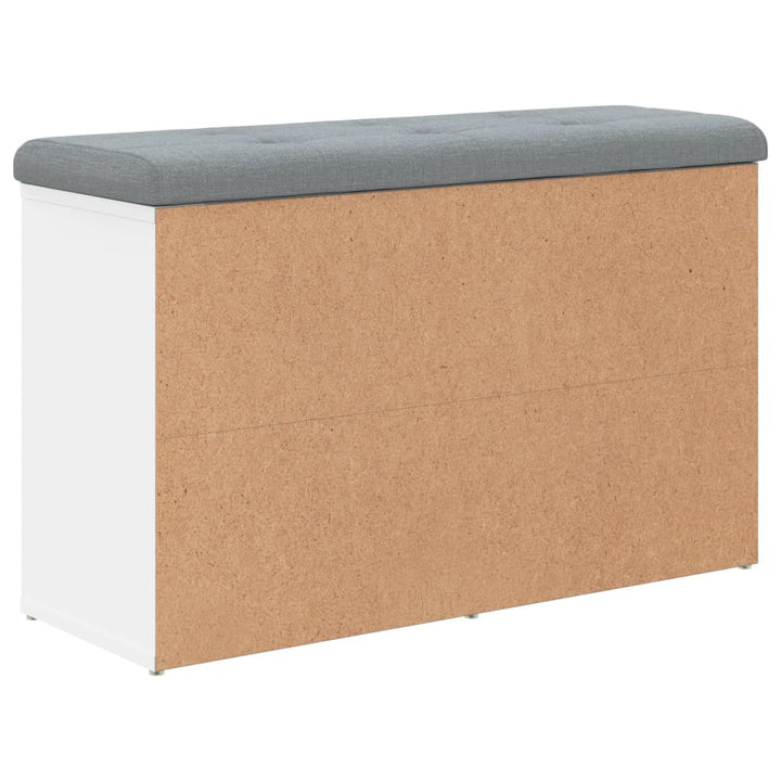 skobænk hvid 82x32x50 cm konstrueret træ