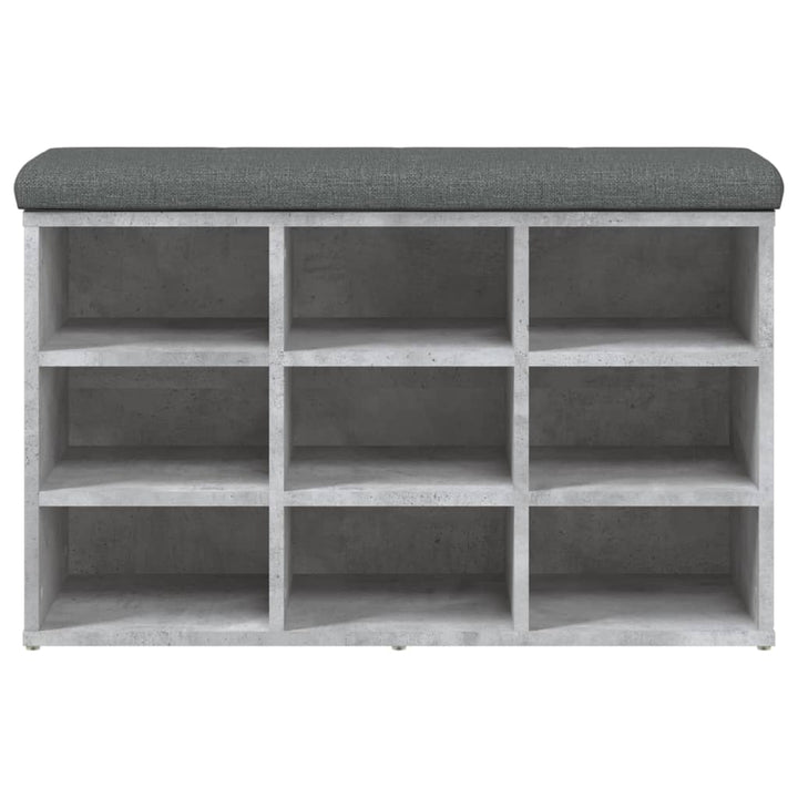 skobænk 82x32x50 cm konstrueret træ betongrå
