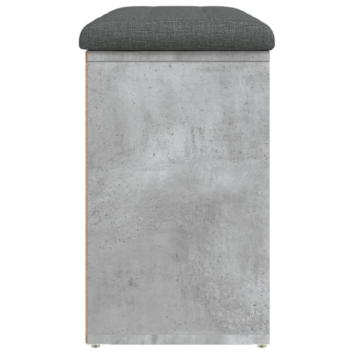skobænk 82x32x50 cm konstrueret træ betongrå