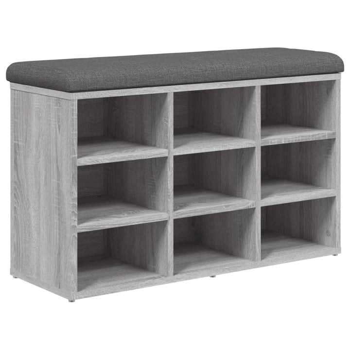 skobænk 82x32x50 cm konstrueret træ grå sonoma-eg