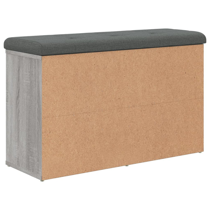 skobænk 82x32x50 cm konstrueret træ grå sonoma-eg