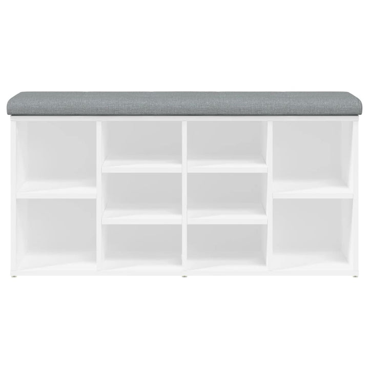 skobænk hvid 102x32x50 cm konstrueret træ