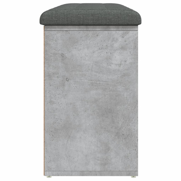 skobænk 102x32x50 cm konstrueret træ betongrå