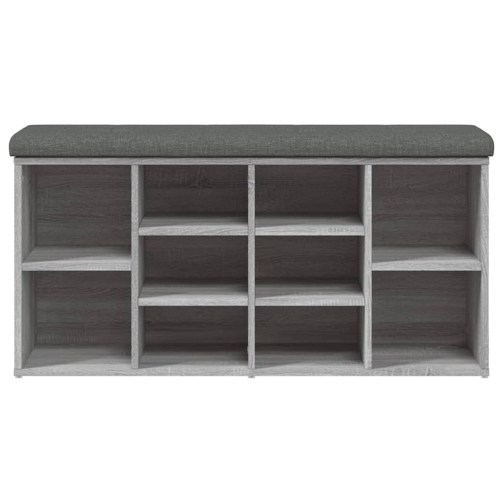 skobænk 102x32x50 cm konstrueret træ grå sonoma-eg