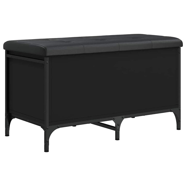 opbevaringsbænk 82x42x45 cm konstrueret træ sort