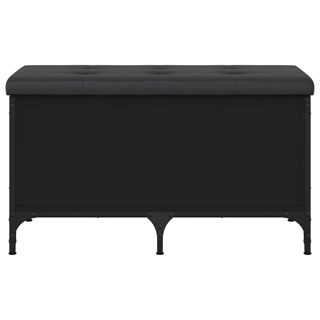 opbevaringsbænk 82x42x45 cm konstrueret træ sort