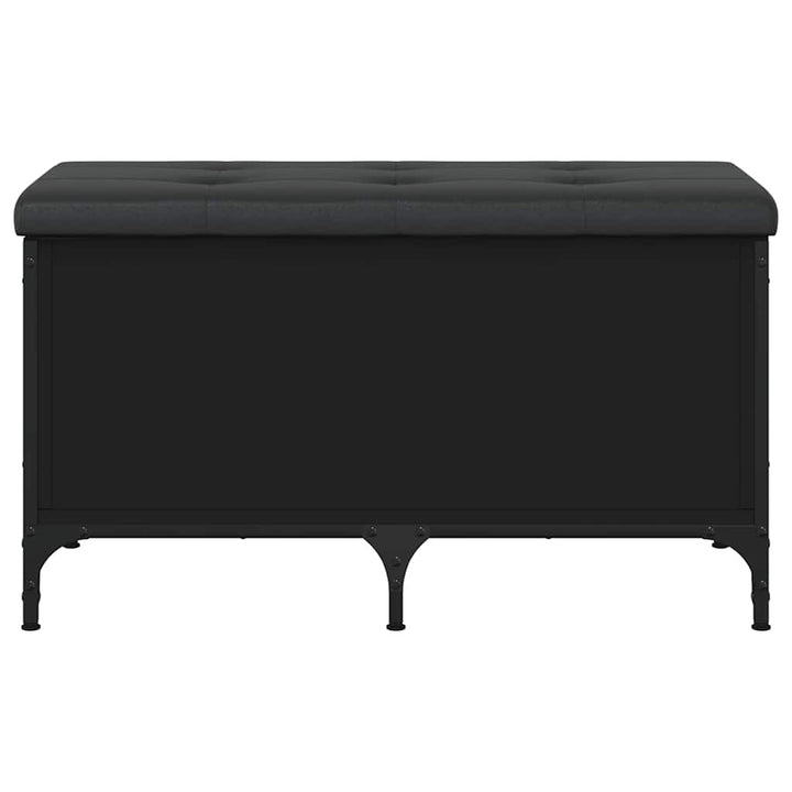 opbevaringsbænk 82x42x45 cm konstrueret træ sort