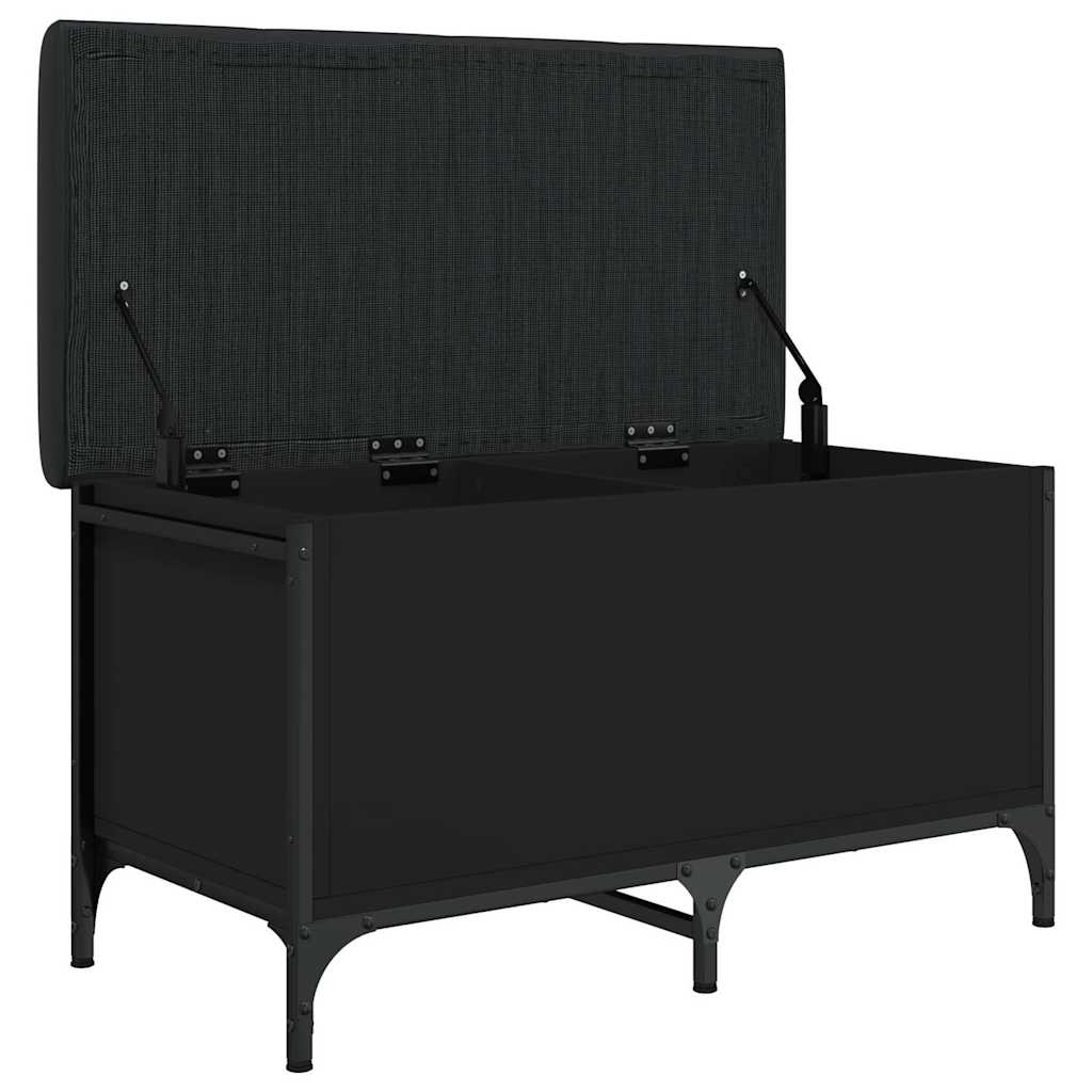 opbevaringsbænk 82x42x45 cm konstrueret træ sort