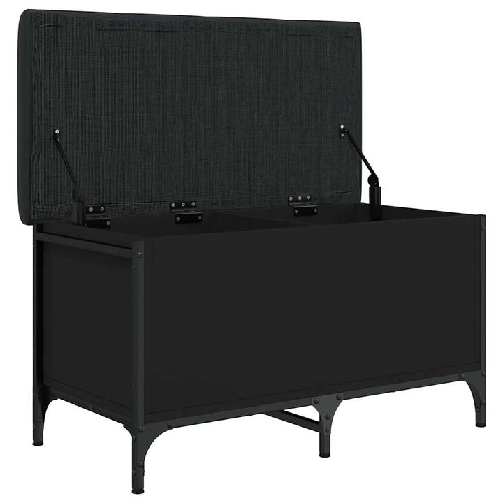 opbevaringsbænk 82x42x45 cm konstrueret træ sort