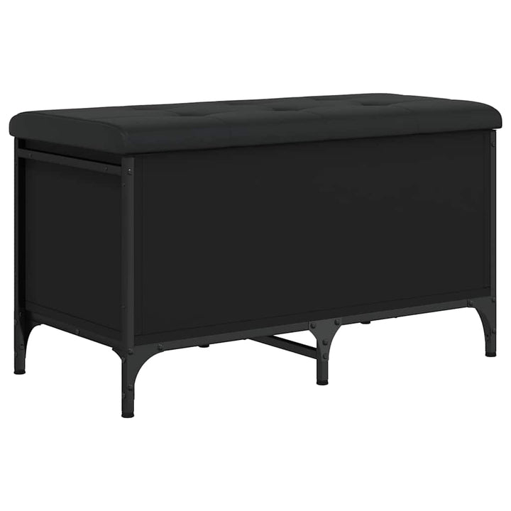 opbevaringsbænk 82x42x45 cm konstrueret træ sort