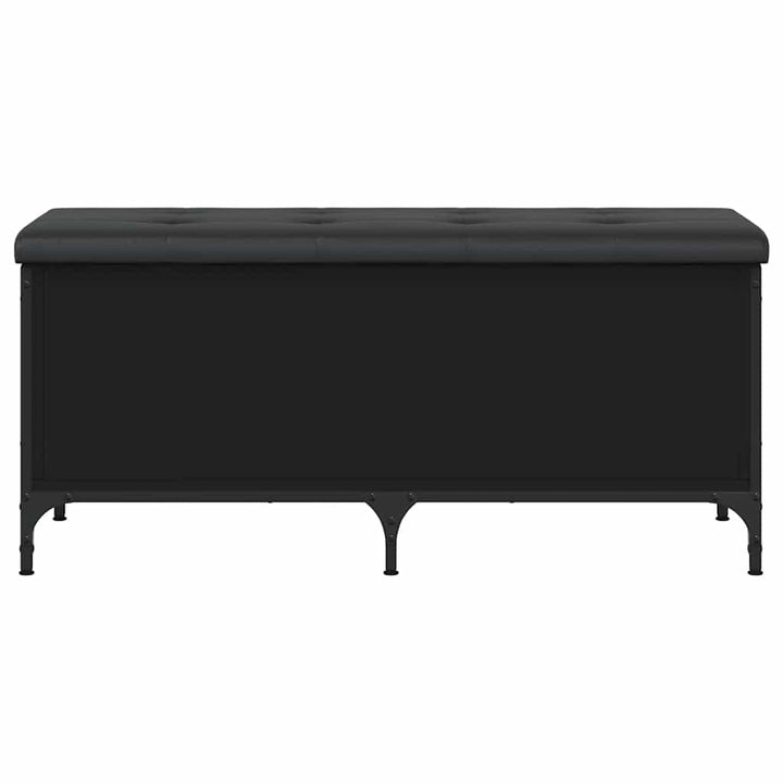 opbevaringsbænk 102x42x45 cm konstrueret træ sort