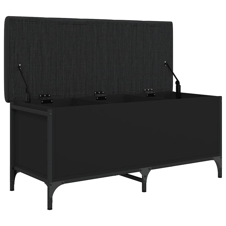 opbevaringsbænk 102x42x45 cm konstrueret træ sort