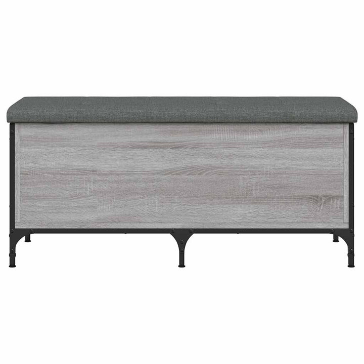 opbevaringsbænk 102x42x45 cm konstrueret træ grå sonoma-eg