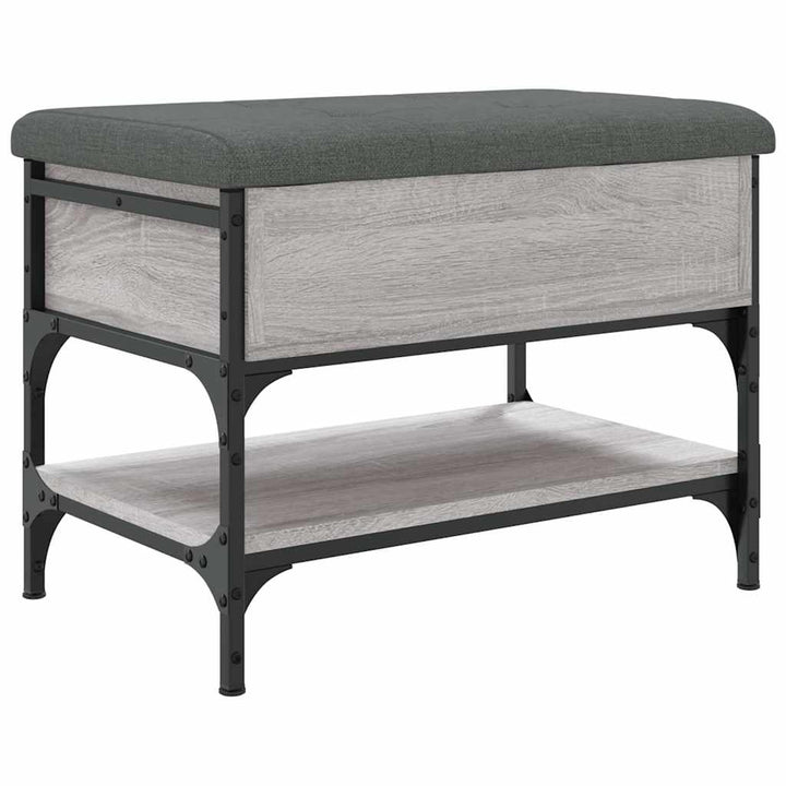 skobænk 62x42x45 cm konstrueret træ grå sonoma-eg