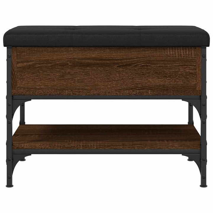 skobænk 62x42x45 cm konstrueret træ brun egetræsfarve