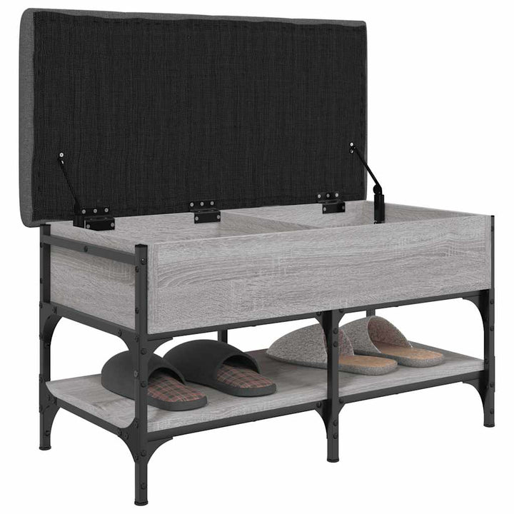skobænk 82x42x45 cm konstrueret træ grå sonoma-eg