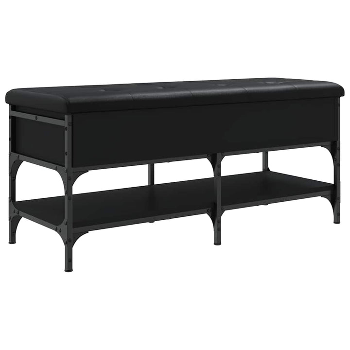skobænk 102x42x45 cm konstrueret træ sort