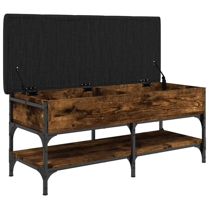 skobænk 102x42x45 cm konstrueret træ røget egetræsfarve