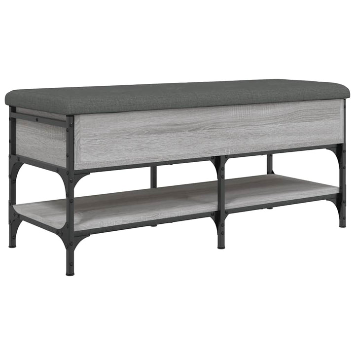 skobænk 102x42x45 cm konstrueret træ grå sonoma-eg