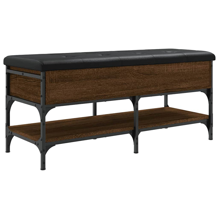 skobænk 102x42x45 cm konstrueret træ brun egetræsfarve