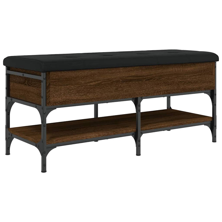 skobænk 102x42x45 cm konstrueret træ brun egetræsfarve