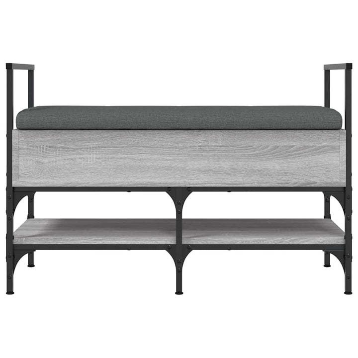 skobænk 85,5x42x57,5 cm konstrueret træ grå sonoma-eg