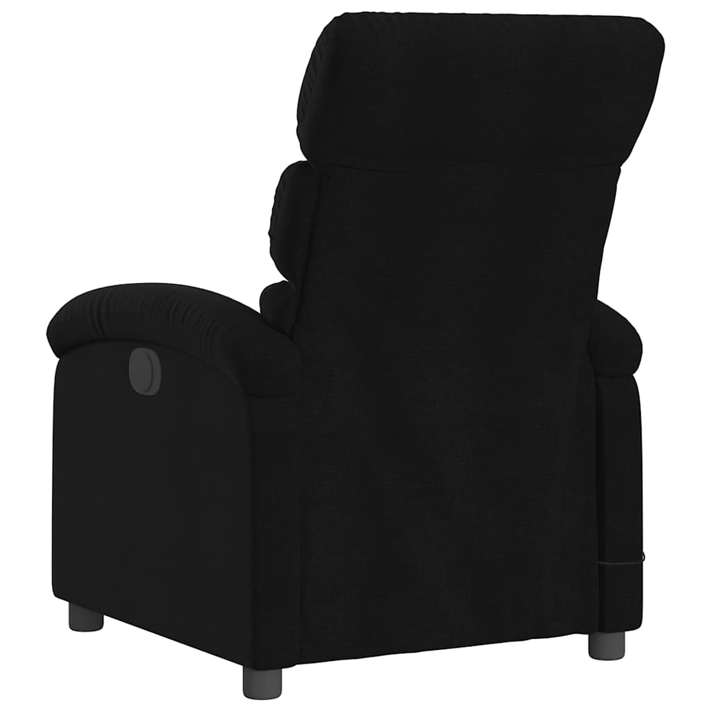 eldrevet massagestol stof sort