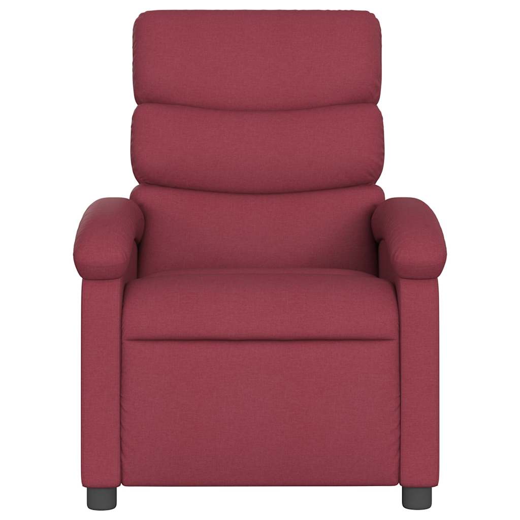 eldrevet massagestol stof vinrød