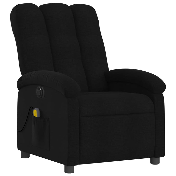eldrevet massagestol stof sort