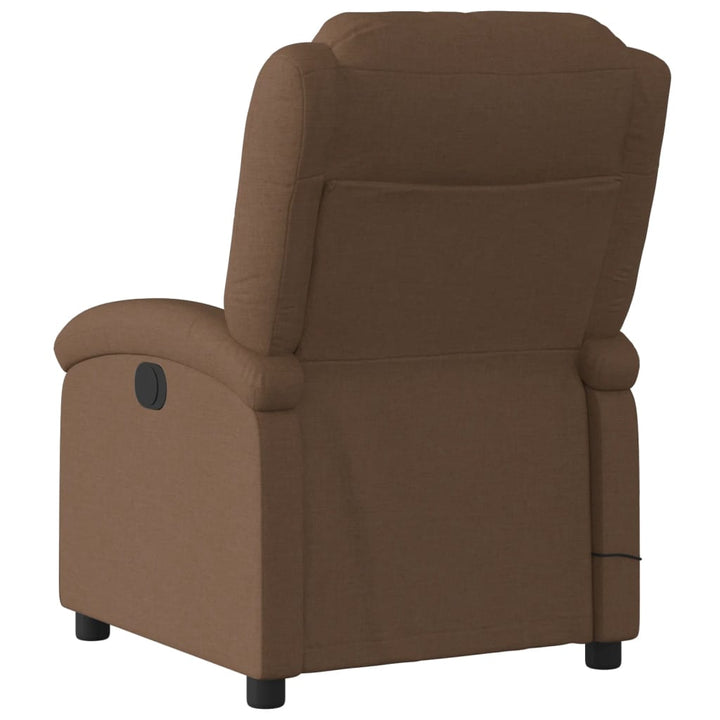 eldrevet massagestol stof brun