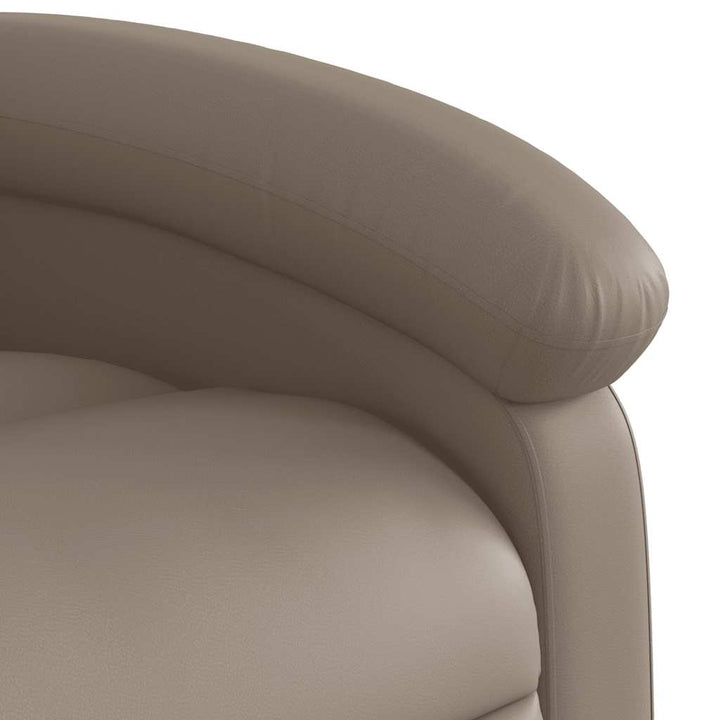 løftestol med massagefunktion kunstlæder cappuccino