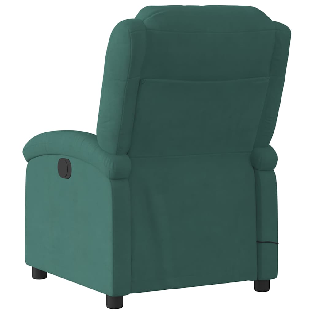 massagestol velour mørkegrøn