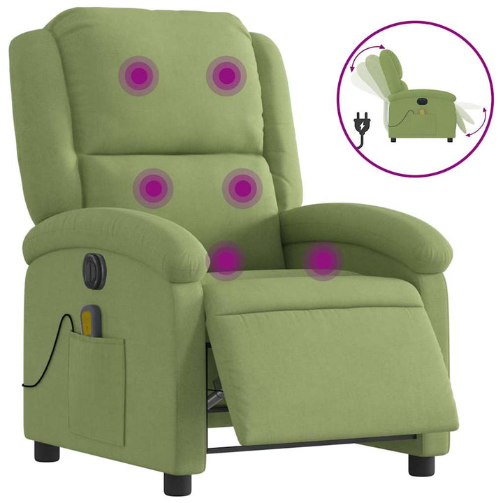 massagestol velour lysegrøn