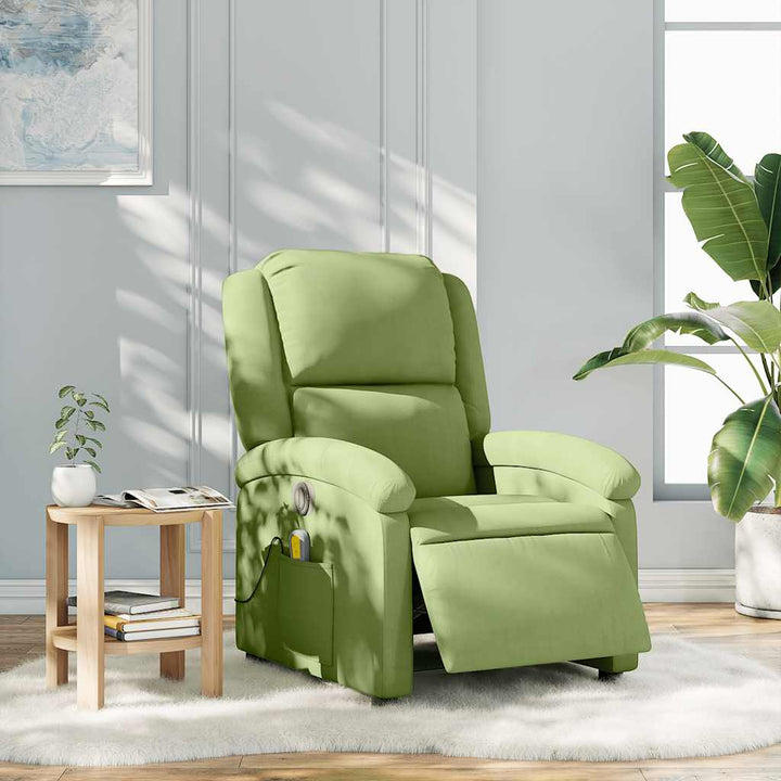 massagestol velour lysegrøn