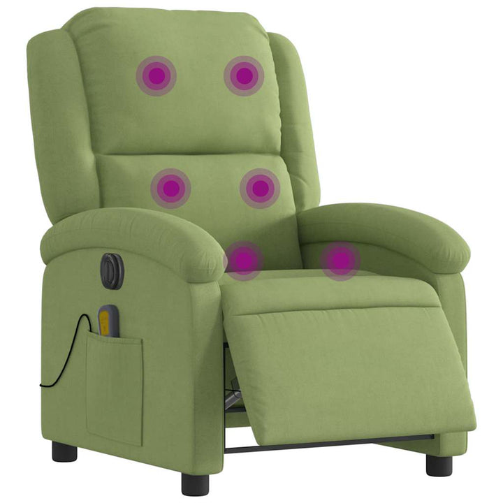 massagestol velour lysegrøn
