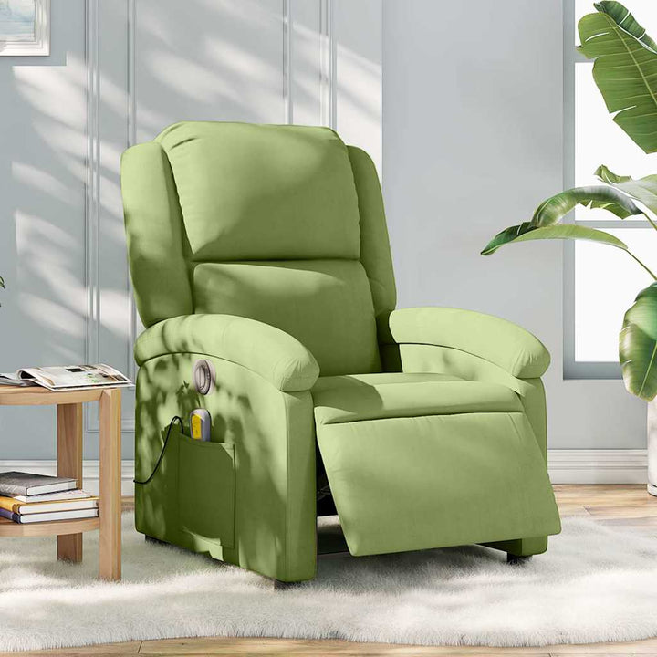massagestol velour lysegrøn