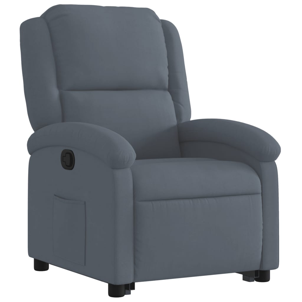 løftestol velour mørkegrå