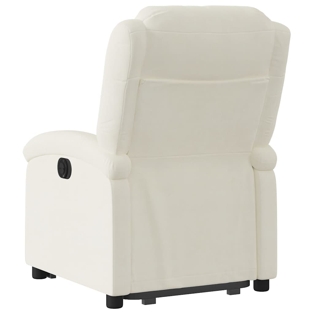 løftestol velour cremefarvet