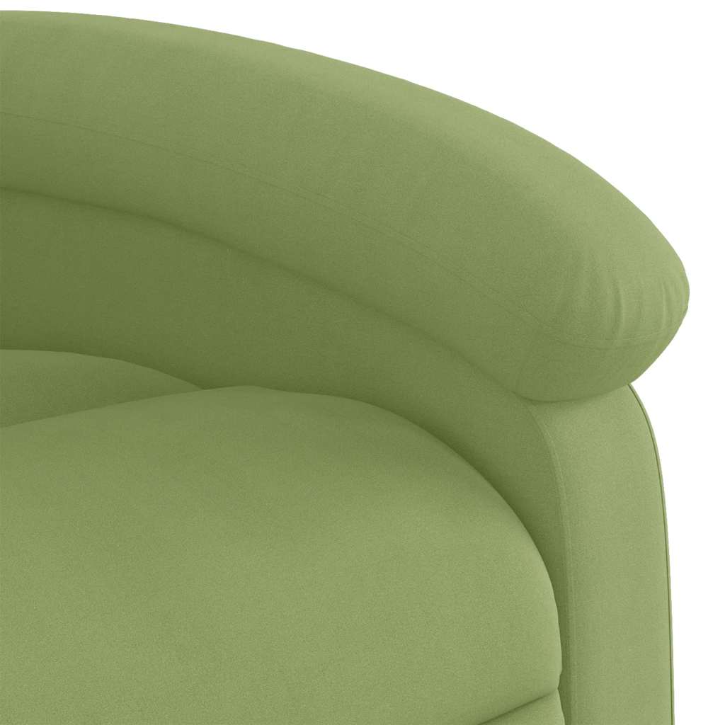 lænestol med løftefunktion velour lysegrøn
