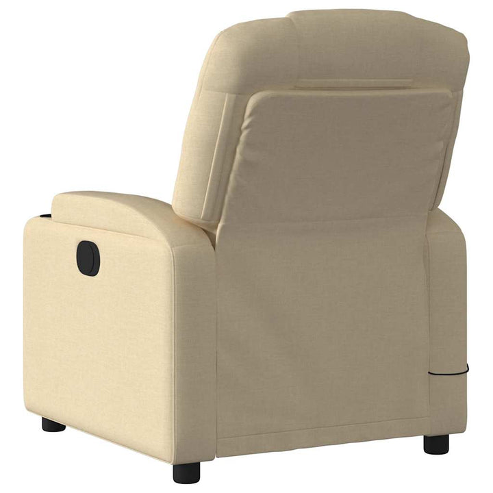eldrevet massagestol stof cremefarvet
